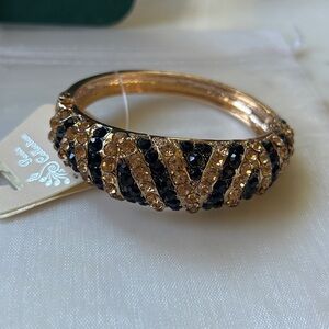 New Gold and‎ Black Rhinestone Bangle